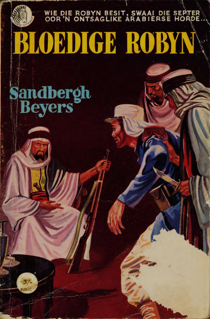 Bloedige robyn #6 – Sandbergh Beyers | Sandberg Beyers | Pronk Boeke | Suid-Afrikaanse pulpboek omslag (1956)