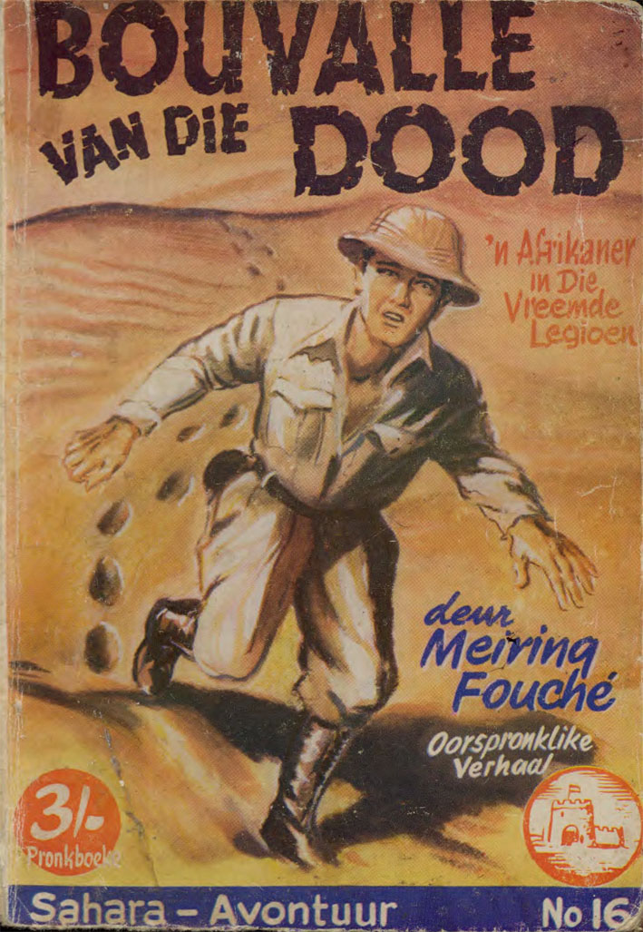 Bouvalle van die dood #16 – Meiring Fouche | Sahara Avontuur - Pronk | Pronk Boeke | Suid-Afrikaanse pulpboek omslag (1958)