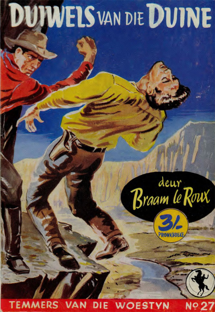 Duiwels van die duine #27 – Braam le Roux | Temmers van die Woestyn - Pronk | Pronk Boeke | Suid-Afrikaanse pulpboek omslag (1956)