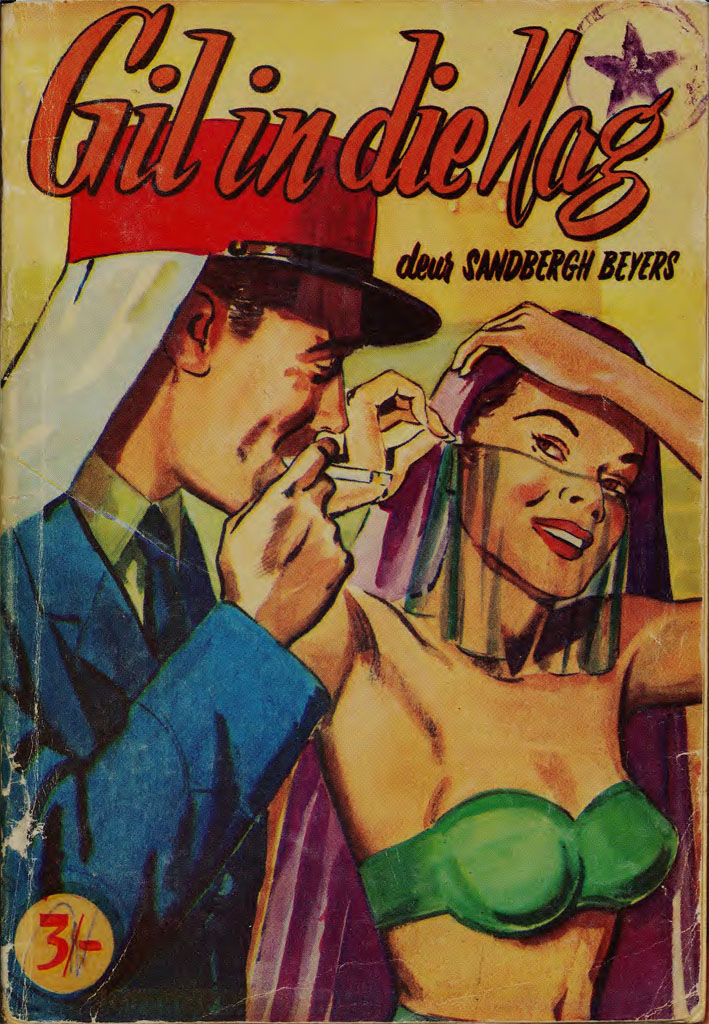 Gil in die nag #13 – Sandbergh Beyers | Sandberg Beyers | Pronk Boeke | Suid-Afrikaanse pulpboek omslag (1958)