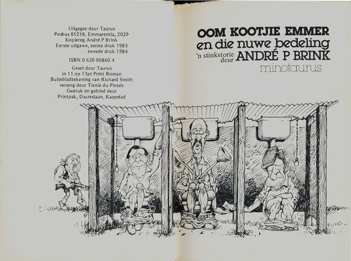 Oom Kootjie emmer en die nuwe bedeling #5 – André P. Brink | Taurus | Suid-Afrikaanse pulpboek omslag (1984)