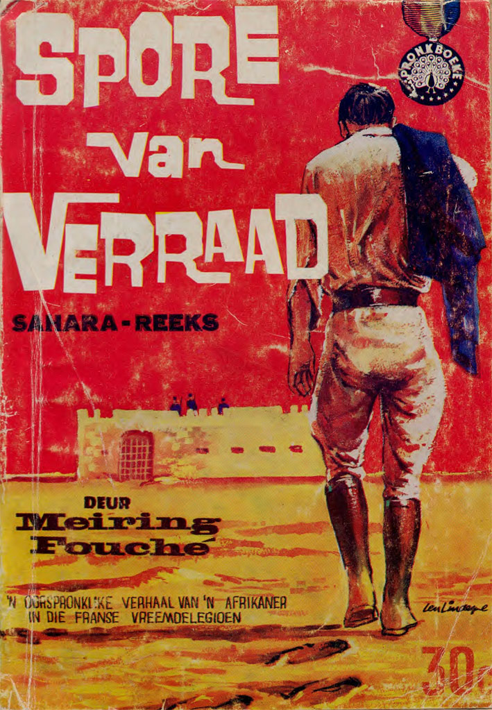Spore van verraad #34 – Meiring Fouche | Sahara Avontuur - Pronk | Pronk Boeke | Suid-Afrikaanse pulpboek omslag (1961)