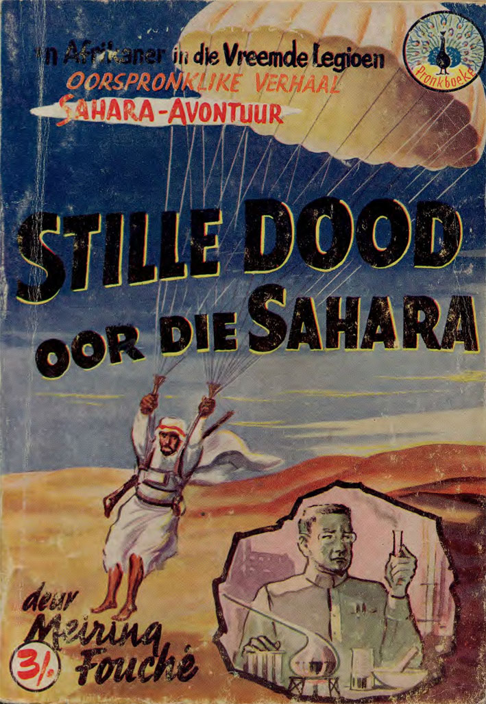 Stille dood oor die Sahara #29 – Meiring Fouche | Sahara Avontuur - Pronk | Pronk Boeke | Suid-Afrikaanse pulpboek omslag (1960)