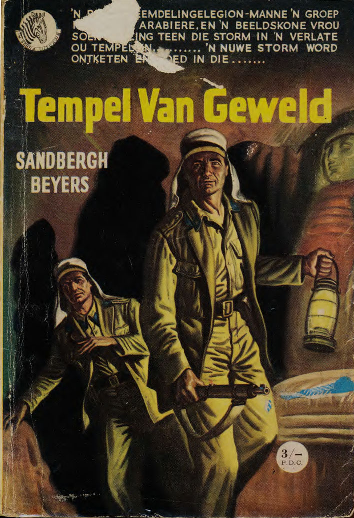 Tempel van geweld #11 – Sandbergh Beyers | Sandberg Beyers | Pronk Boeke | Suid-Afrikaanse pulpboek omslag (1956)